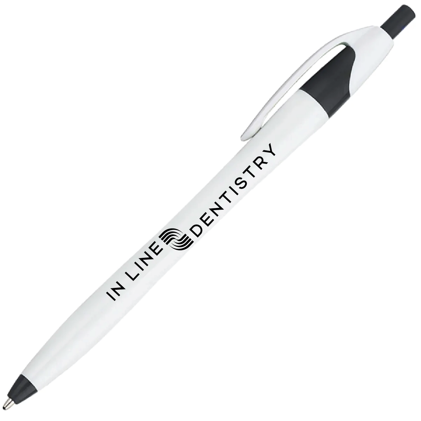 In Line Dentistry White Barrel European Design Ballpoint Pen
