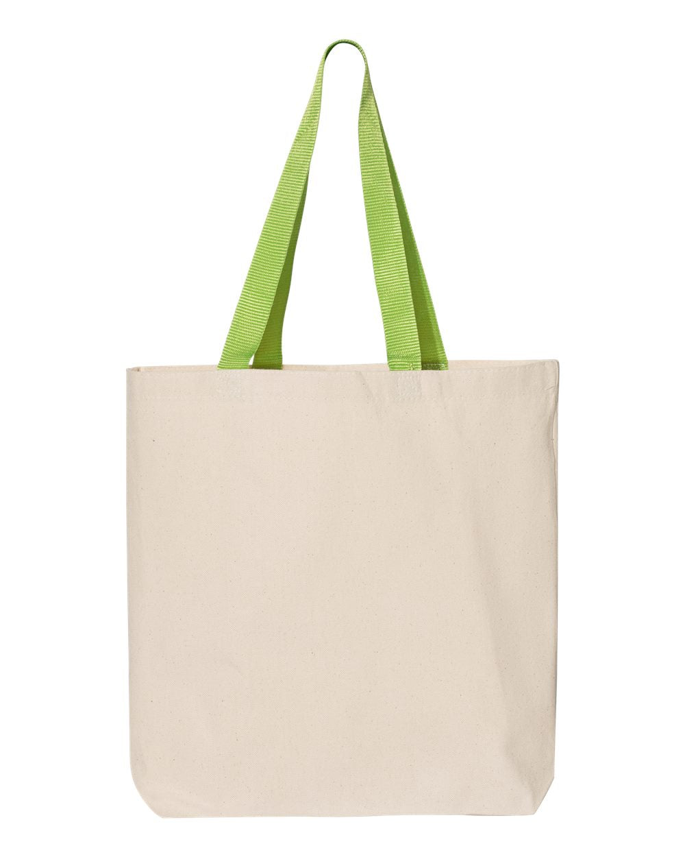 Canvas Tote Bag with Contrast-Color Handles
