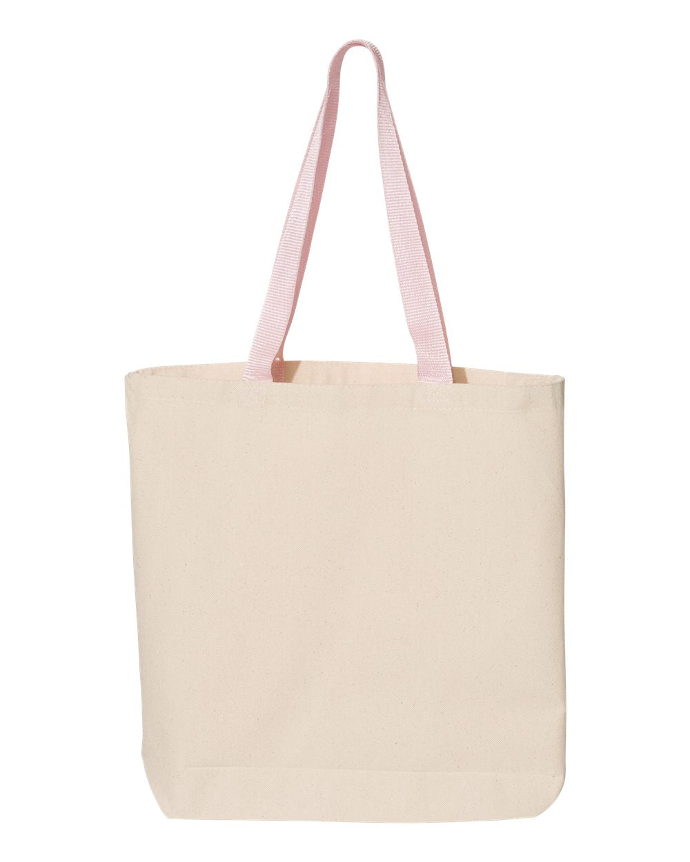Canvas Tote Bag with Contrast-Color Handles