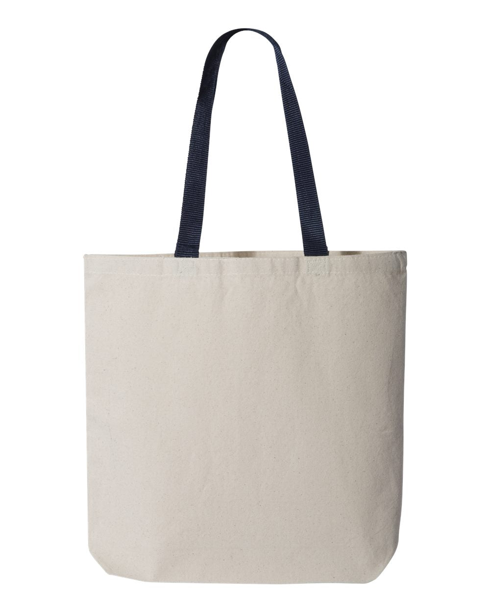 Canvas Tote Bag with Contrast-Color Handles