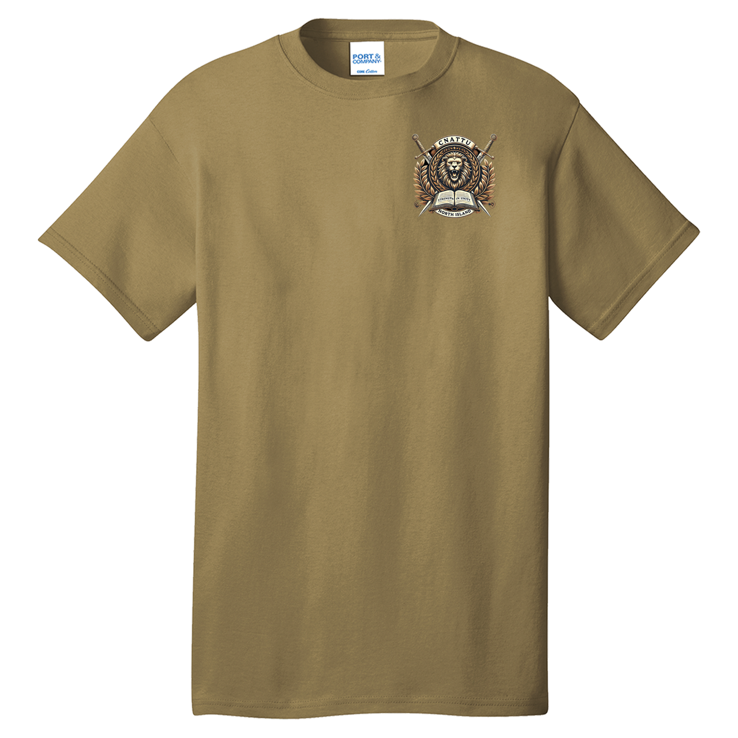 Port & Company Custom Coyote Brown Tee