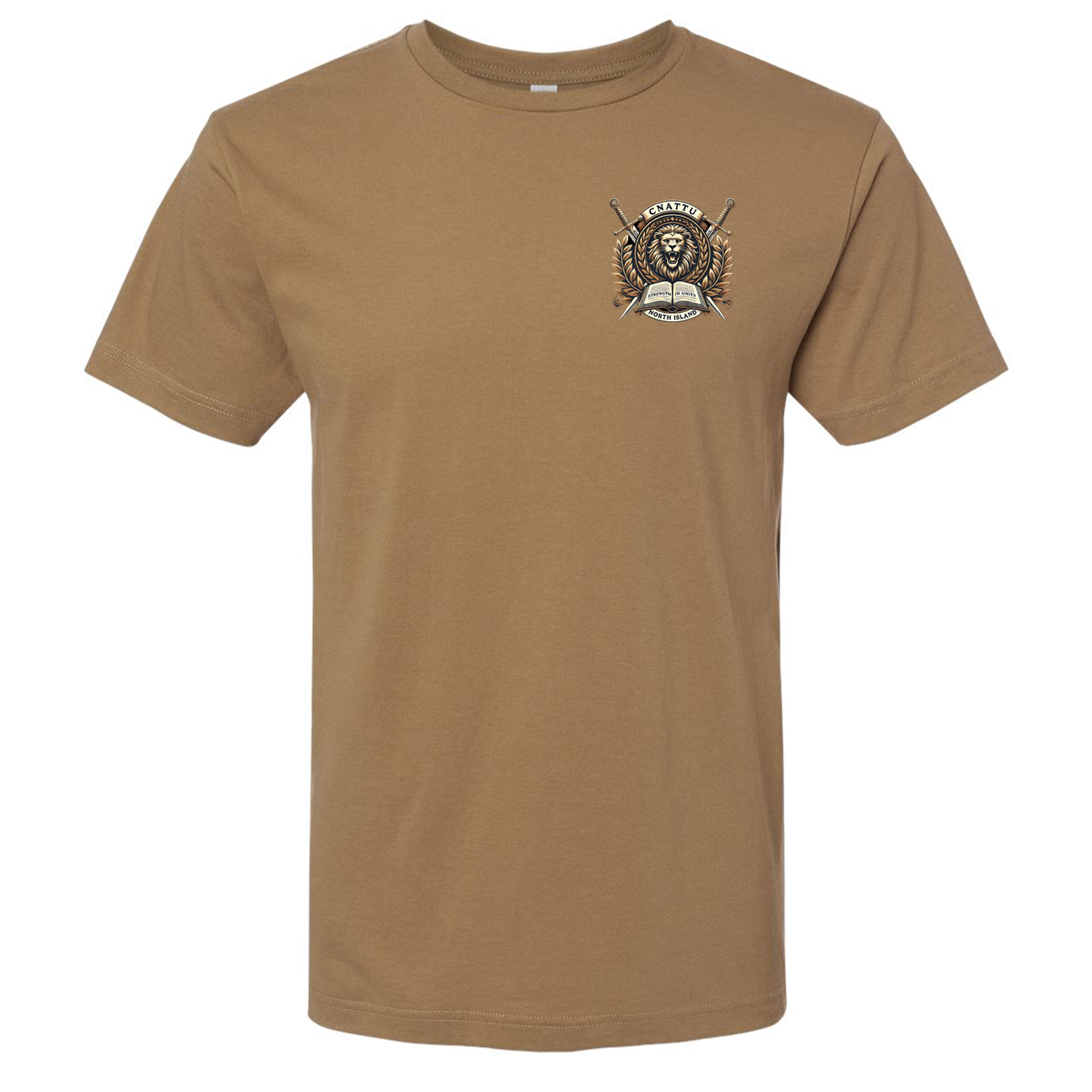 LAT Apparel Fine Jersey Custom Coyote Brown Tee