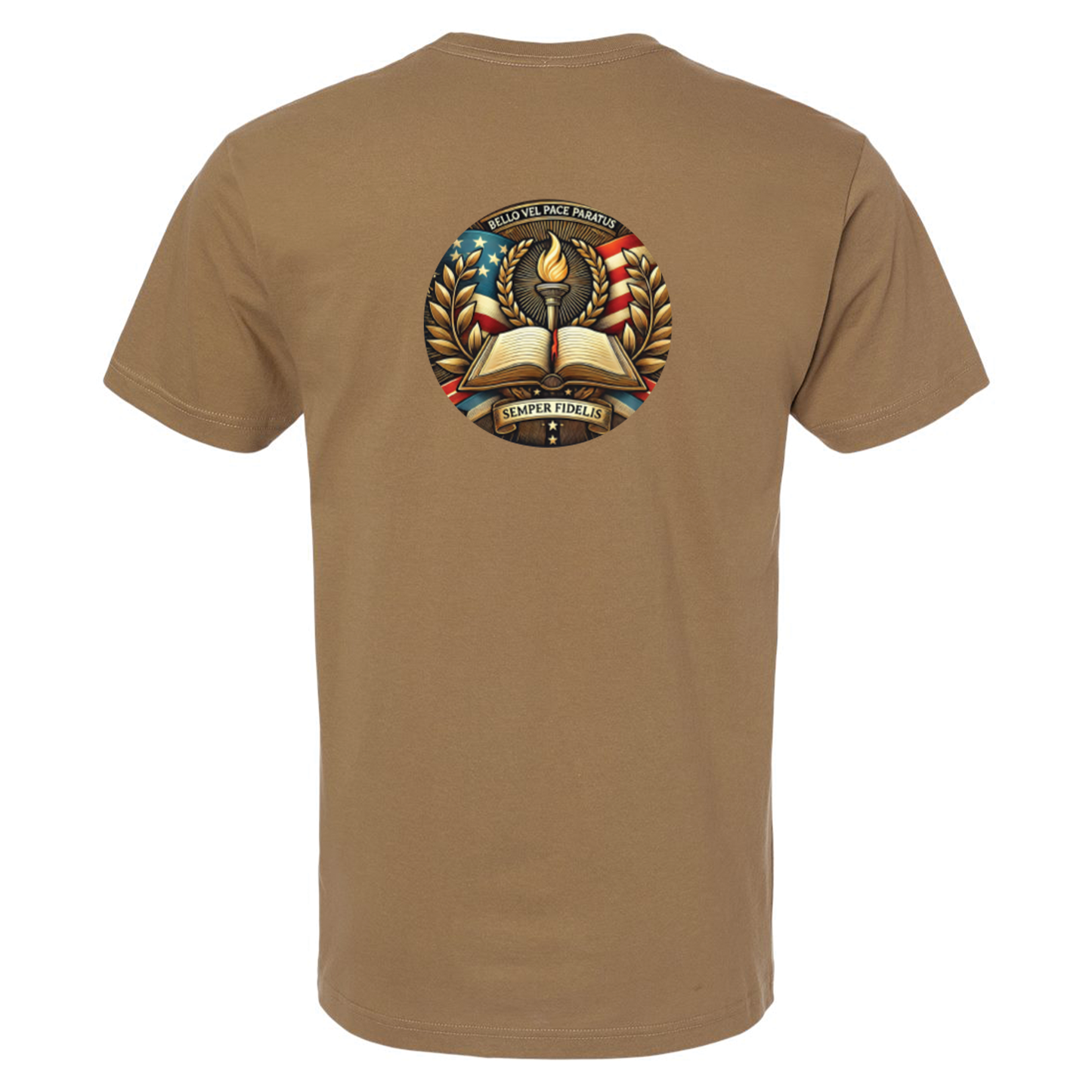 LAT Apparel Fine Jersey Custom Coyote Brown Tee