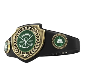 Vibraprint® Antique Gold Championship Shield Award Belt
